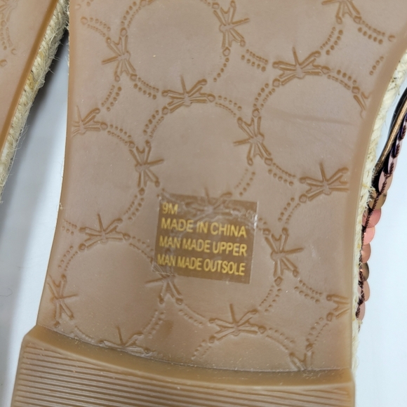 Talbots- Copper Sequence Flip Flops Woman's Size 9M - Picture 5 of 10